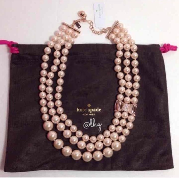 KATE SPADE MULTI STRAND PEARL NECKLACE - Picture 5 of 5